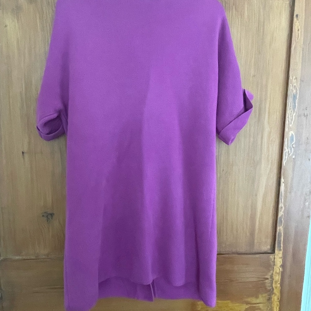Madison Orchid Purple Cotton Knit Cardigan Sweater L - Picture 3 of 5